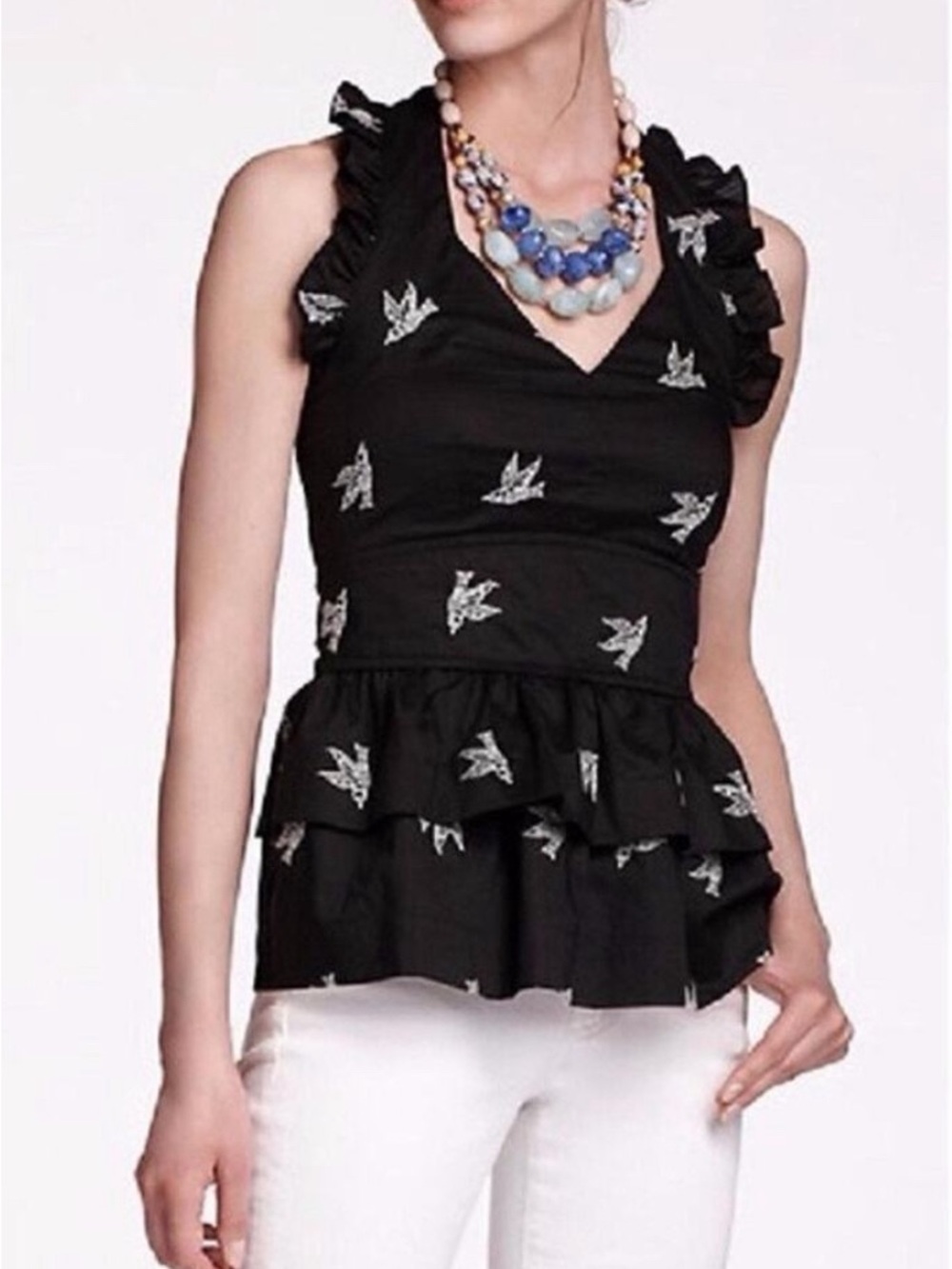Anthropologie Girls From Savoy Swallow Dive Halter Top Sz 8